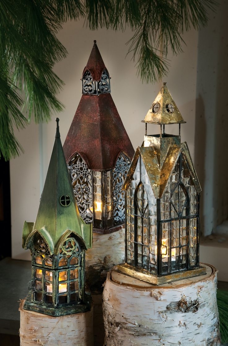 lanternes-poser-magnifiques-forme-maisons-médiévales