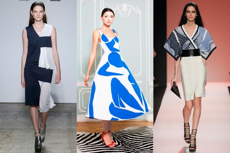mode-2015-femme-robes-printemps-été-blanc-bleu
