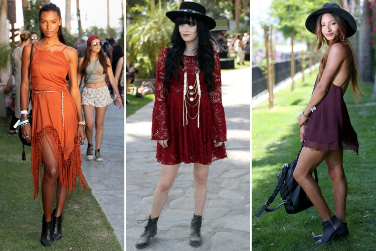 mode-boho-chic-hippie-Coachella-2015-robe-franges-dentelle-chapeau-fedora