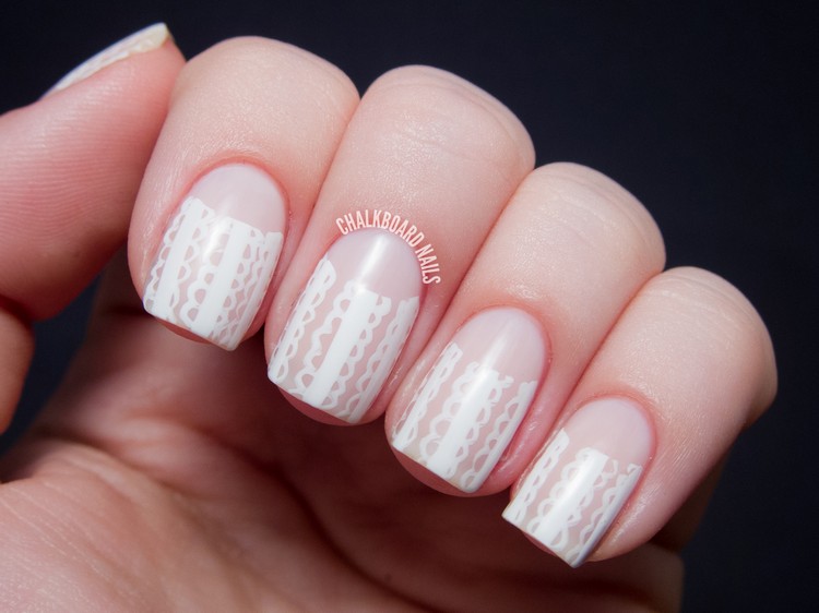 nail art mariage -french-manucure-dentelle