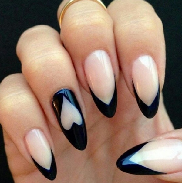 ongles nail art tendance manucure stiletto noire