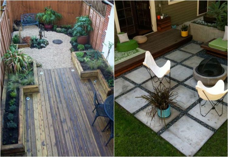 Petit jardin: idées d'aménagement, déco et astuces pratiques Terrasse sol inspiration