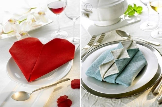 pliage-serviette-papier-forme-coeur-Saint-Valentin
