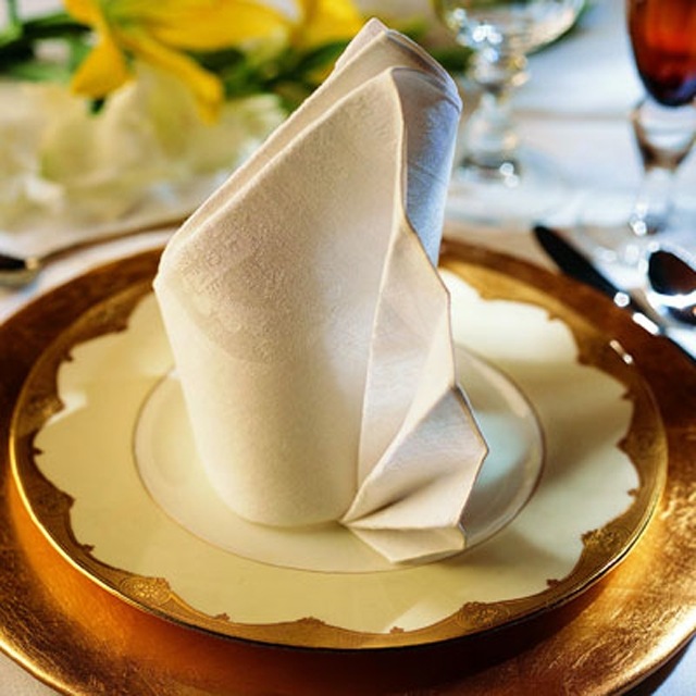 pliage-serviette-tissu-blanche-occasion-spéciale