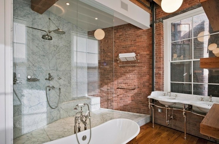 salle-bain-luxe-style-moderne-éléments-industriels-vintage