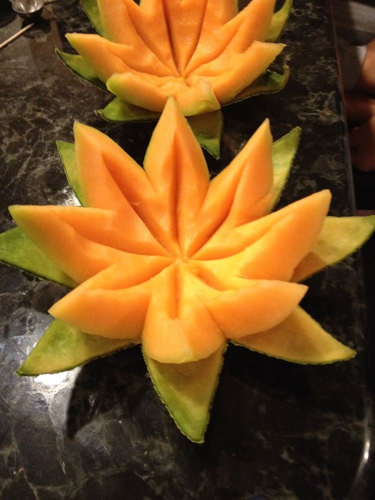 sculpture-fruit-legume-fleur-lotus-melon2 sculpture sur fruit