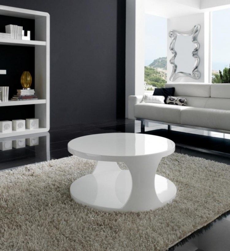 table-basse-design-blanc-brillant-tapis-poil-long