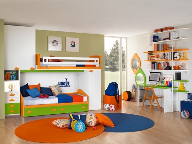 ameublement-chambre-2-enfants-lits-superposés-bureau