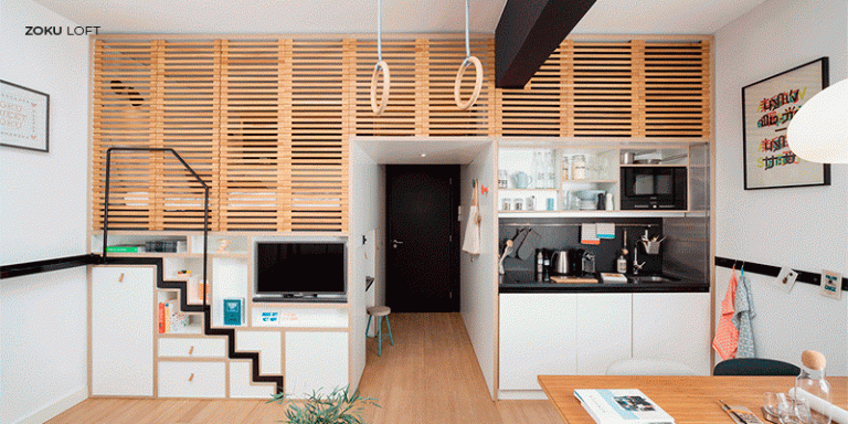 aménagement appartement studio design rangement-loft-Zoku