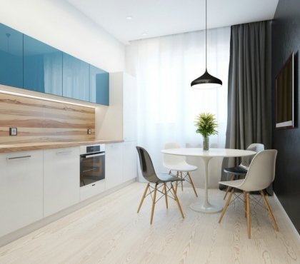 aménagement-petite-cuisine-blanche-bleue-noire-meubles-design