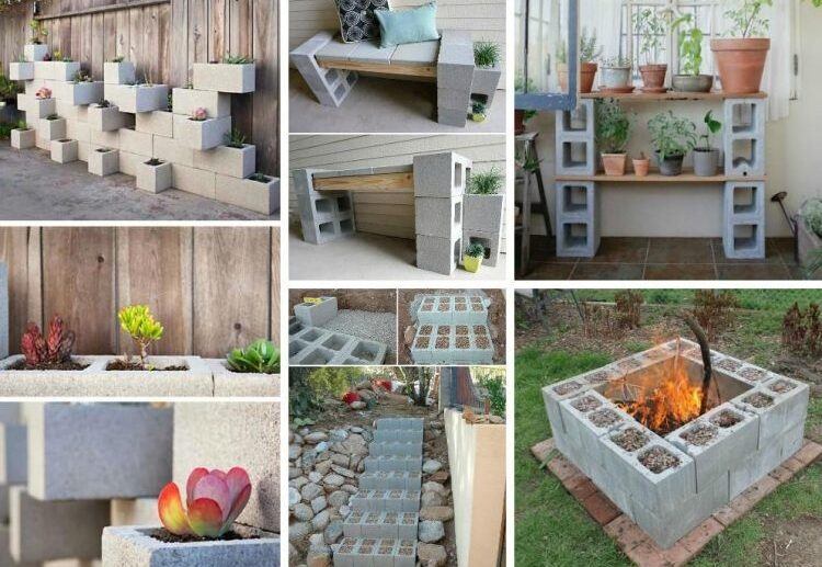 bloc-beton-foyer-exterieur-pierres-fleurs-deco-jardin