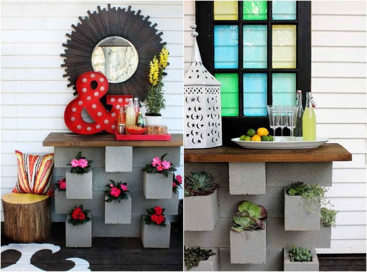 bloc-beton-lanterne-coussin-miroir-plantes-succulentes