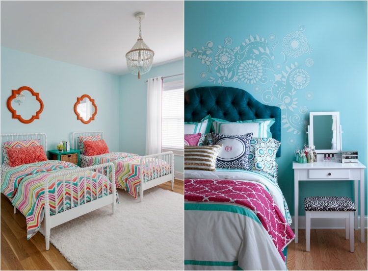 chambres-enfants-harmonieuses-murs-bleu-clair-literie-couleurs