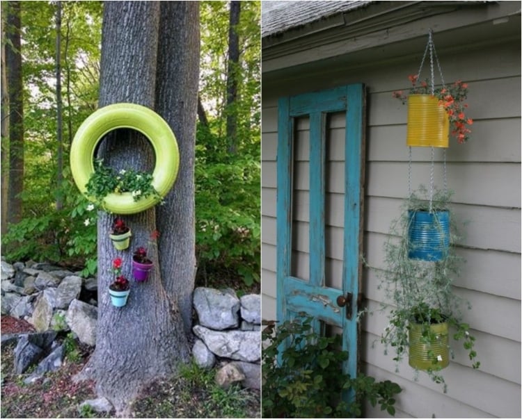 deco-jardin-idees-DIY-pneus-pots-fleurs-suspendus