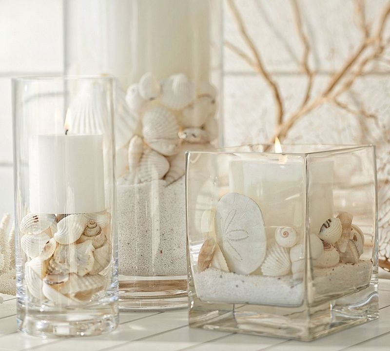 décoration marine  coquillage-bougies-idee-romantique