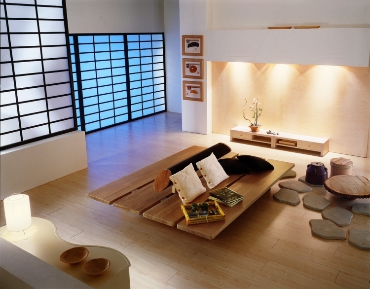 feng-shui-facile-meubles-décoration-salon-bois-pierre