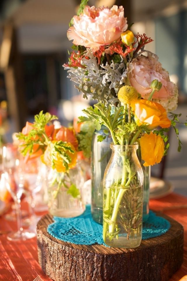 idees-decoration-mariage-bouquet-fleurs-champ-rose-jaune