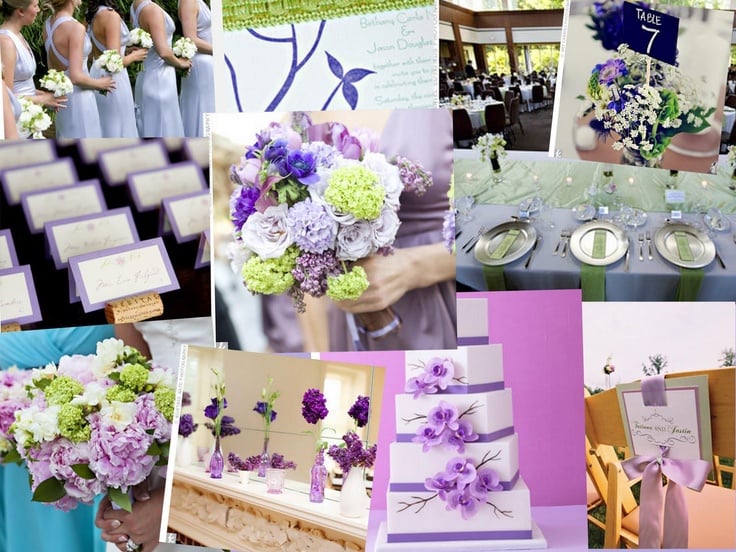 idees-decoration-mariage-fleurs-couleur-lilas-bouquets-nom-table