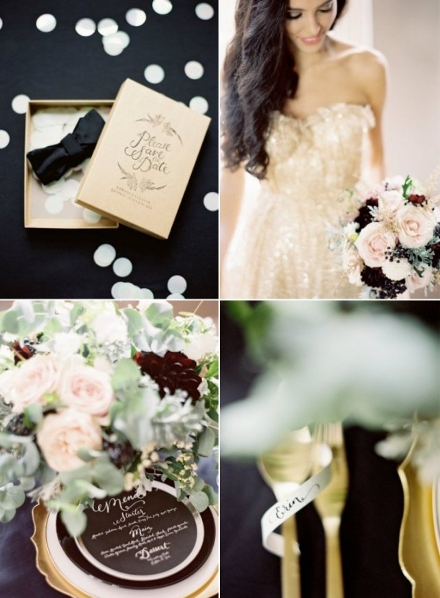 idees-decoration-mariage-noir-blanc-bouquet-roses-papillon-noir