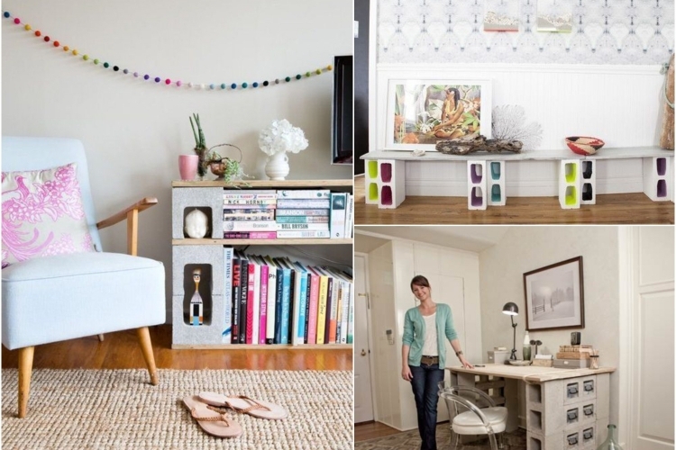 idées applications parpaing creux fabrication meubles-DIY