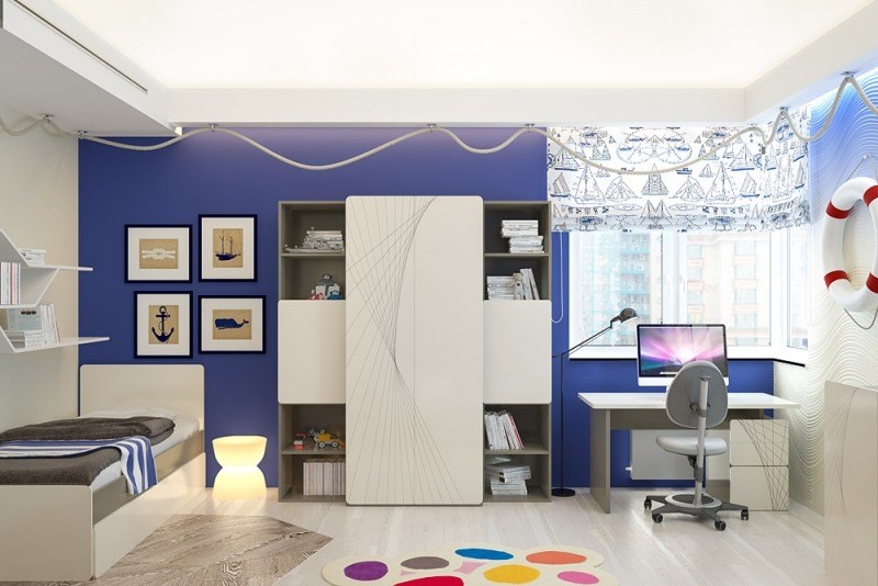 Intérieur design – salon, chambre à coucher et salle de bains De bains Chambre salle décor