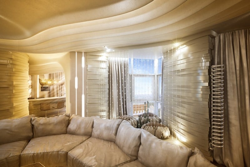 interieur-design-moderne-salon-luxe-canapé-modulable-éclairage-panneau-mural