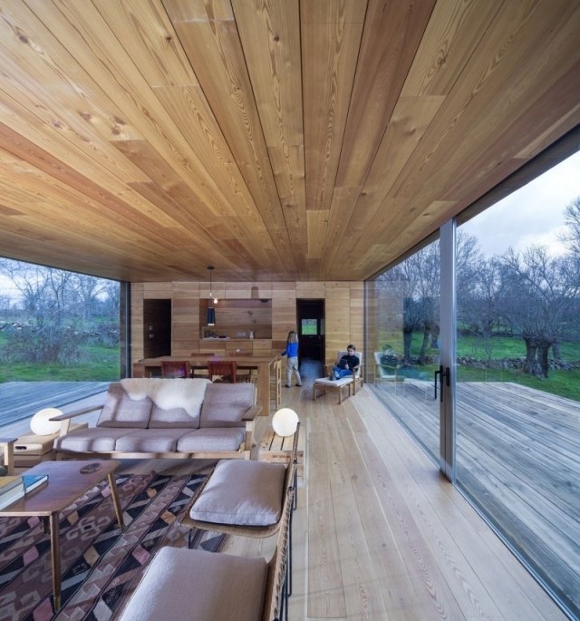 lambris-plafond-design-bois-canape-droit-table-basse-lampe-sol-terrasse-exterieur
