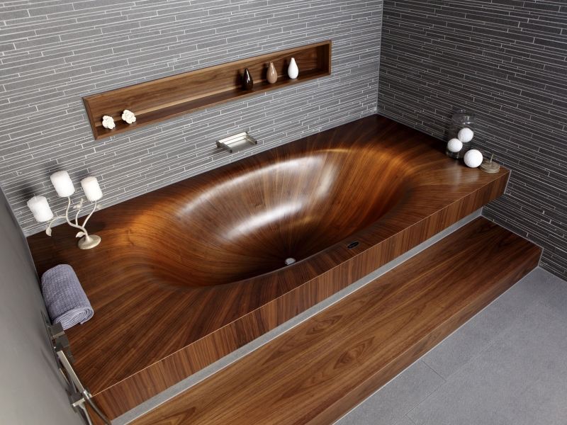 meuble-salle-bains-bois-baignoire-étagère-murale-mosaique-granite