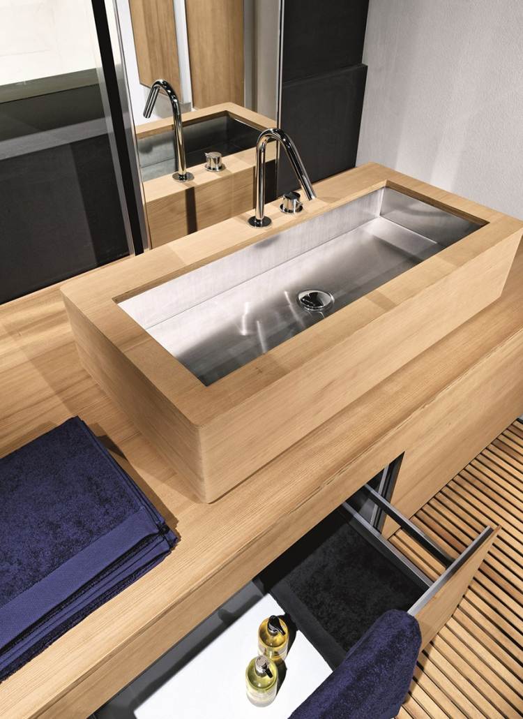meuble salle de bain bois lavabo-sol-revetement-robinet