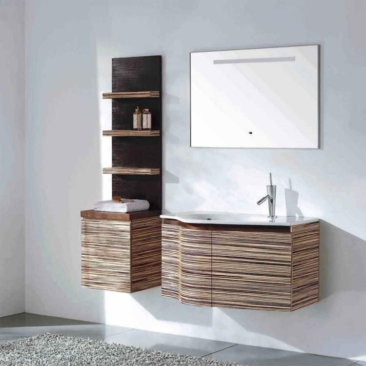 meuble salle de bain bois sous-lavabo-etagere-murale