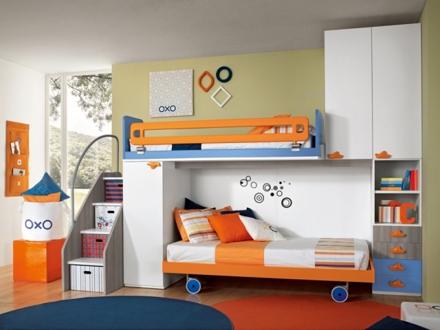 meubles-chambre-2-enfants-lits-superposés-marches-rangement