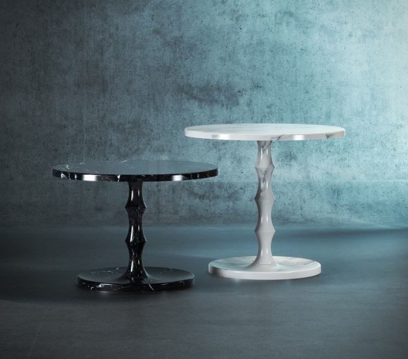 mobilier-design-Iosa-Ghini--blanc-noire-table-marbre