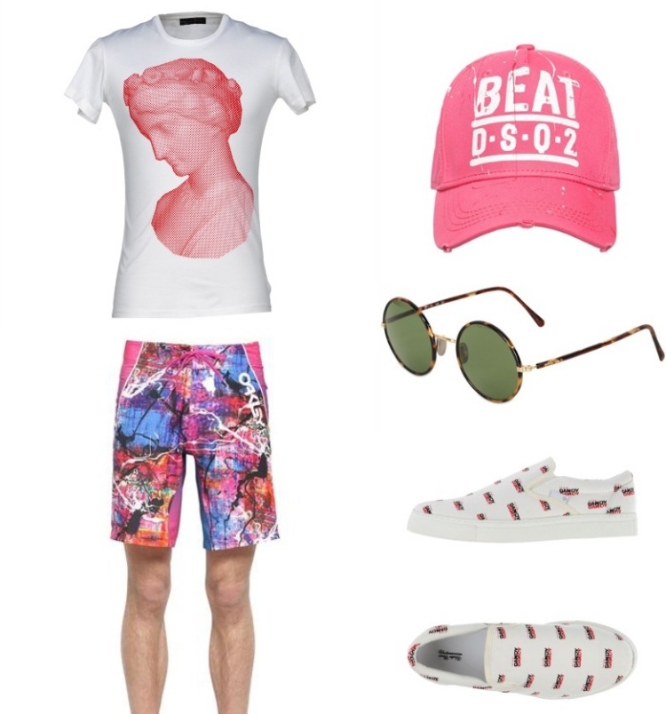 mode-été-2015-homme-t-shirt-bermuda-casquette-lunettes-rndes-chaussures