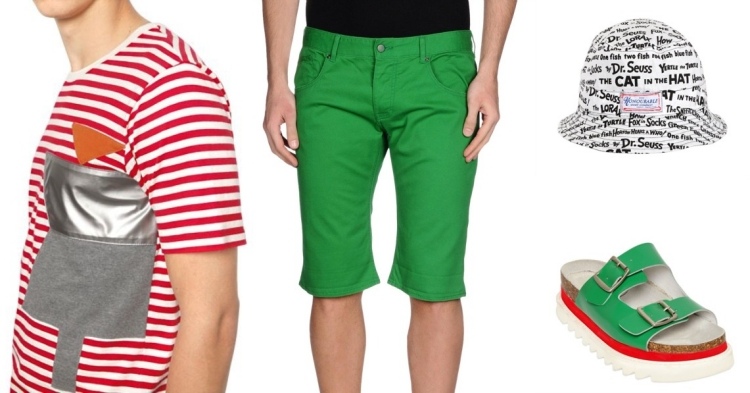 mode-été-2015-pantalon-court-vert-t-sirt-rayé-chapeau mode été 2015
