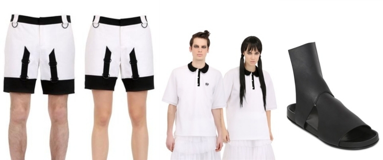 mode-été-2015-sandales-noires-shorts-t-shirts-unisex mode été 2015
