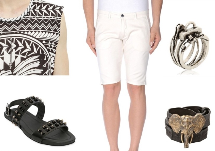 mode-été-2015-shorts-blancs-sandales-ceinture-t-shirt-noir-blanc3 mode été 2015