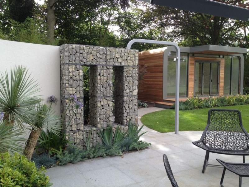 Mur et clôture gabion: idées pour le jardin en 31 photos! Noir clôture décor