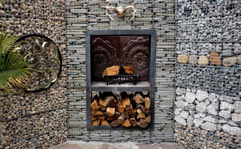 Mur et clôture gabion: idées pour le jardin en 31 photos! Cheminée Exterieure Créatif