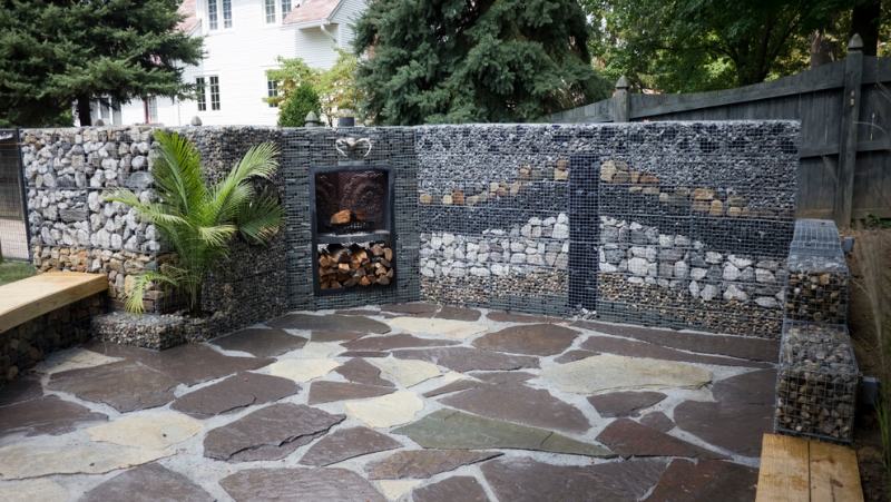 Mur et clôture gabion: idées pour le jardin en 31 photos! Clôture Lame idées