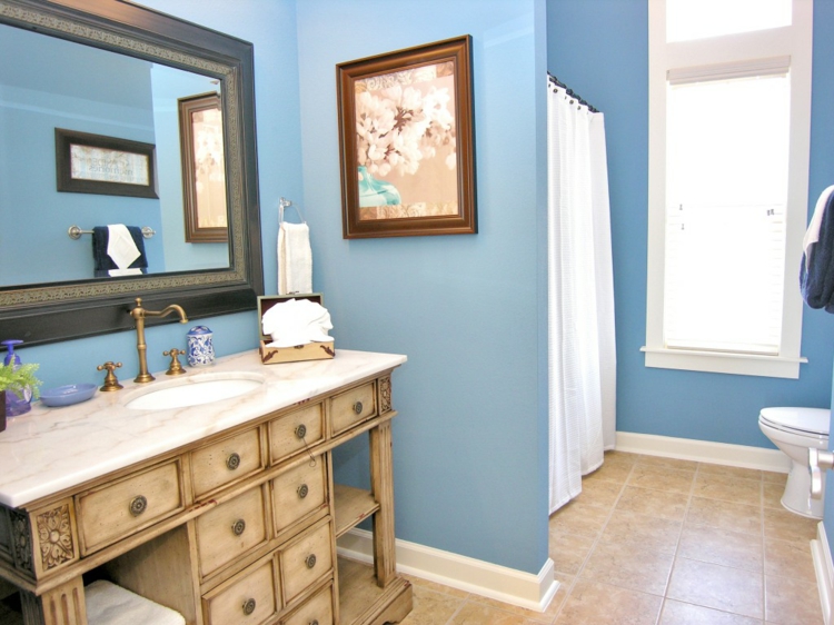 peinture-salle-bain-bleu-ciel-meuble-lavabo-ancien
