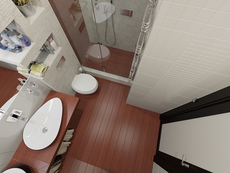 petite-salle-bains-agrandir-bois-composite-mosaique-cabine-douche-vasque-ovale