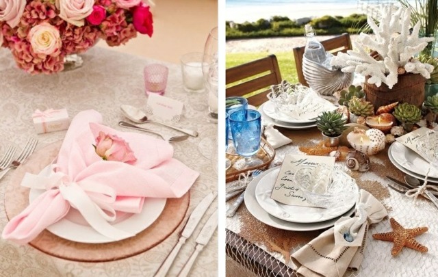 pliage-serviettes-facile-déco-table-estivale-rose-bord-mer