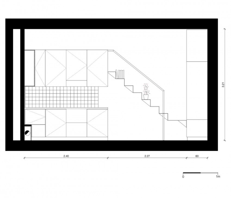 aménager-petit-appartement-plan-cuisine-escalier
