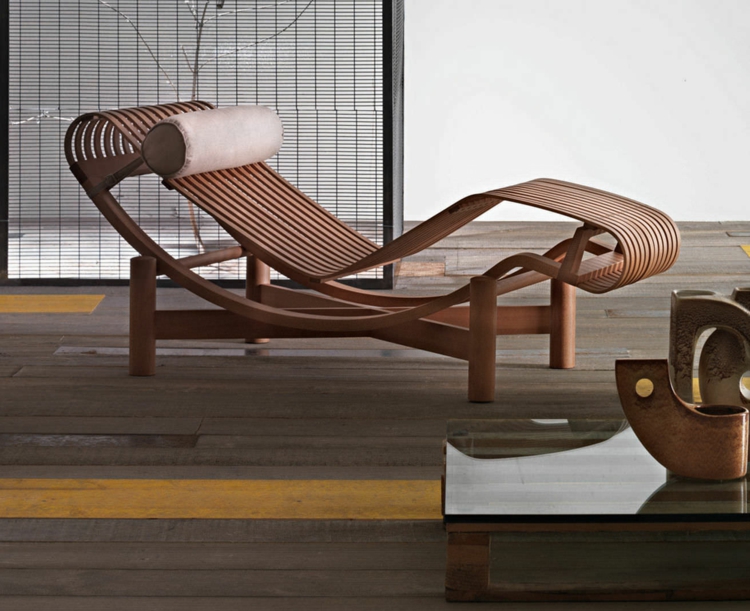 bain soleil bois design moderne Tokyo Cassina