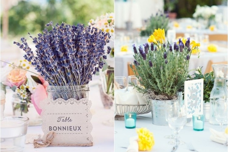 Lavande officinale- 55 décorations de table mariage réussies