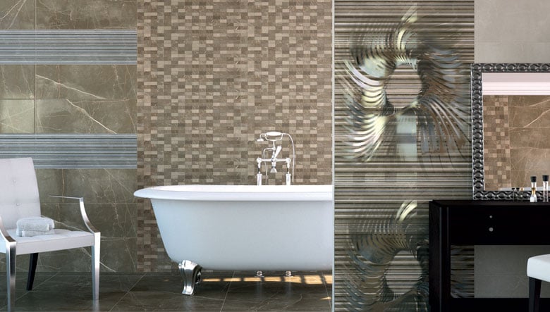 carrelage-moderne-aspect-marbre-gris-mosaique-motifs-3d-baignoire-îlot-salle-bains