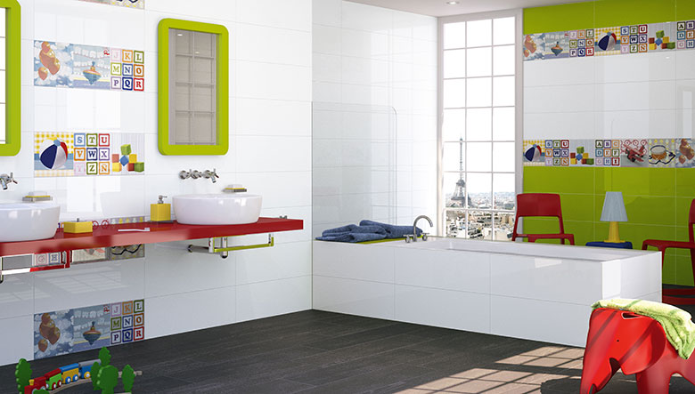 carrelage-moderne-blanc-motifs-verts-multicolores-dessins-salle-bains