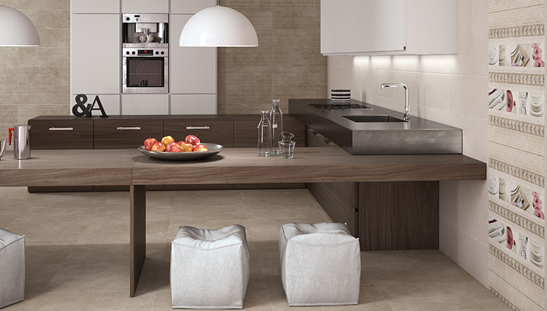 Carrelage moderne – salle de bains, cuisine et espace de vie Carrelage cuisine couleur