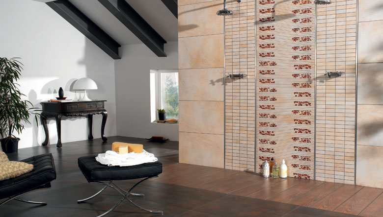 carrelage-moderne-salle-bains-douche-italienne-tuiles-carreaux-grand-format-céramique carrelage moderne