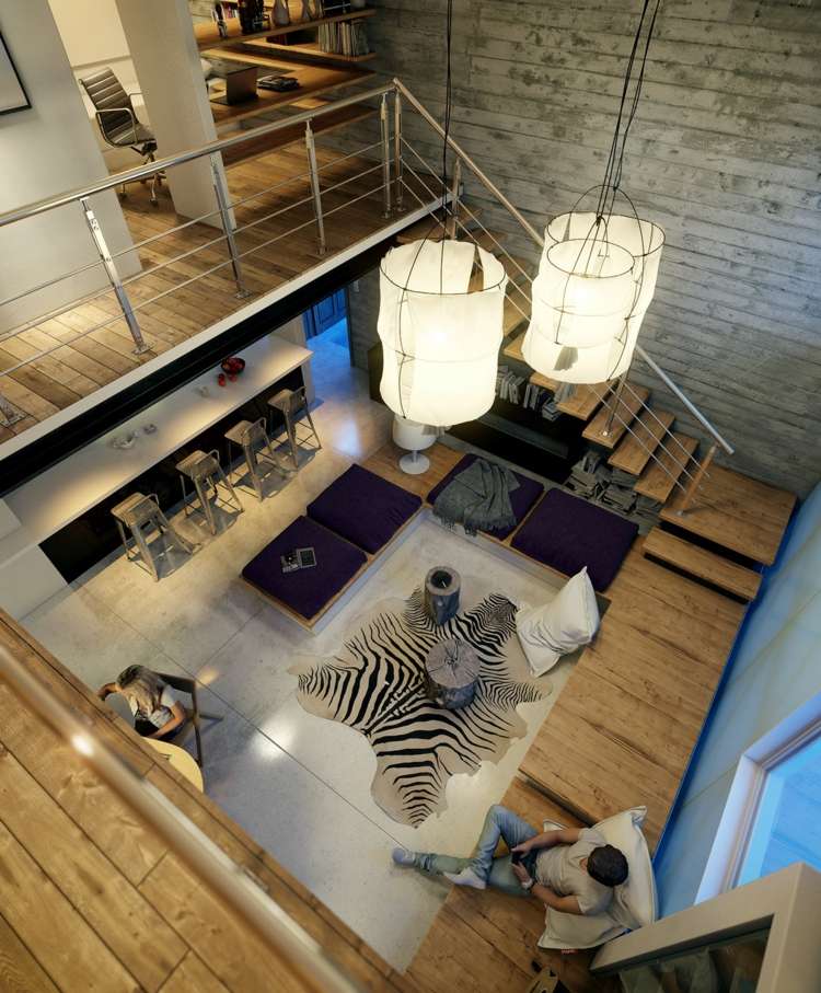 Aménagement et déco loft – le luxe rencontre le style industriel Créatif Escalier Loft